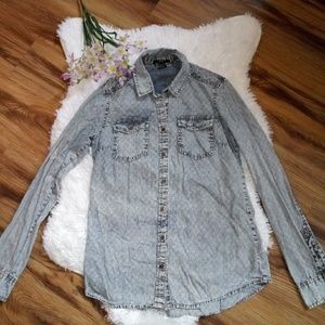 Forever 21 Denim Button Up Shirt